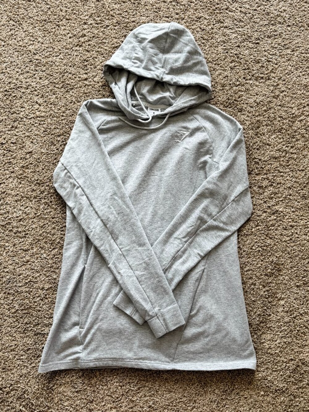Gymshark Light‎ Gray Hoodie Size Medium Workout Gym